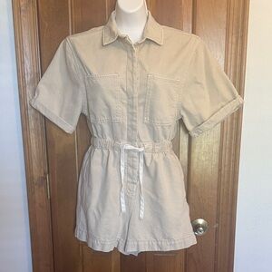 Primark Tan Short Sleeve Jumpsuit